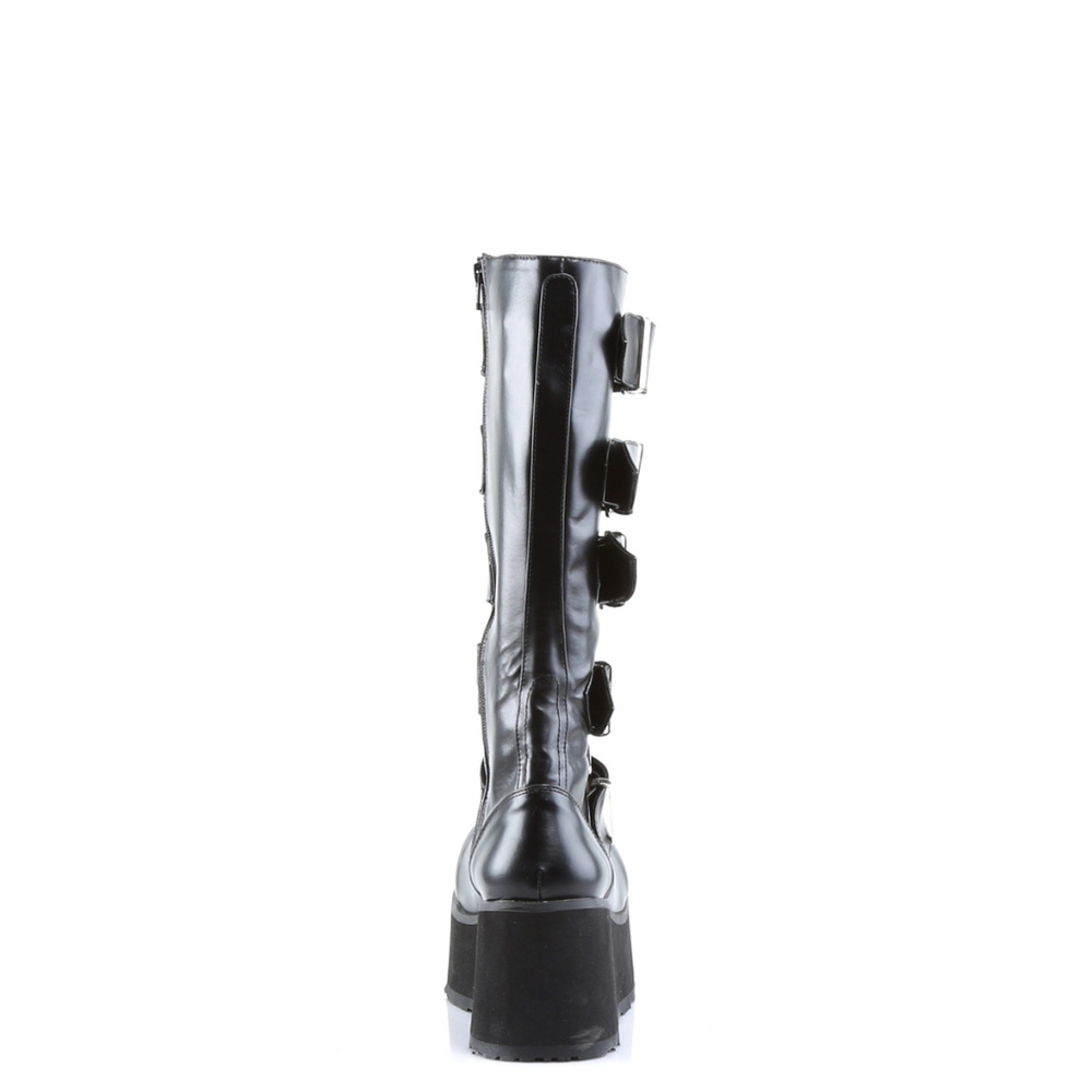 Mens Gothic Platform Lace Up Knee High Boots - Picture 5 of 5